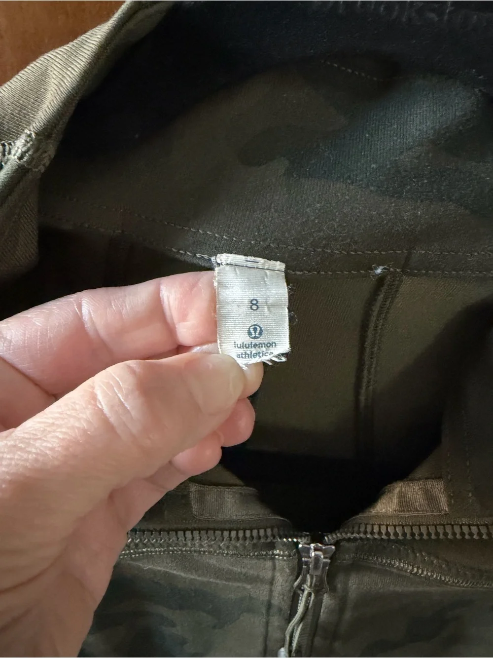 Lululemon Athletica Olive Camo Zip-Up Utility Jacket
